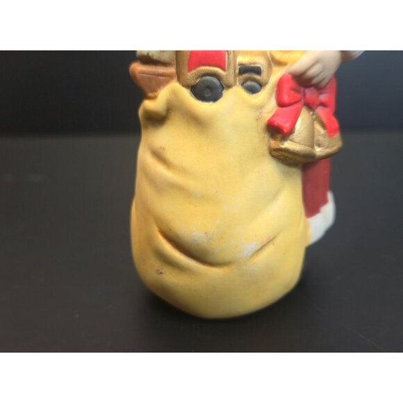 Vintage Collectible Santa Figurine Porcelain Christmas Naughty Nice list toy bag - Picture 10 of 12